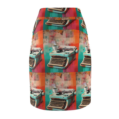 Typewriter #3 Pencil Skirt