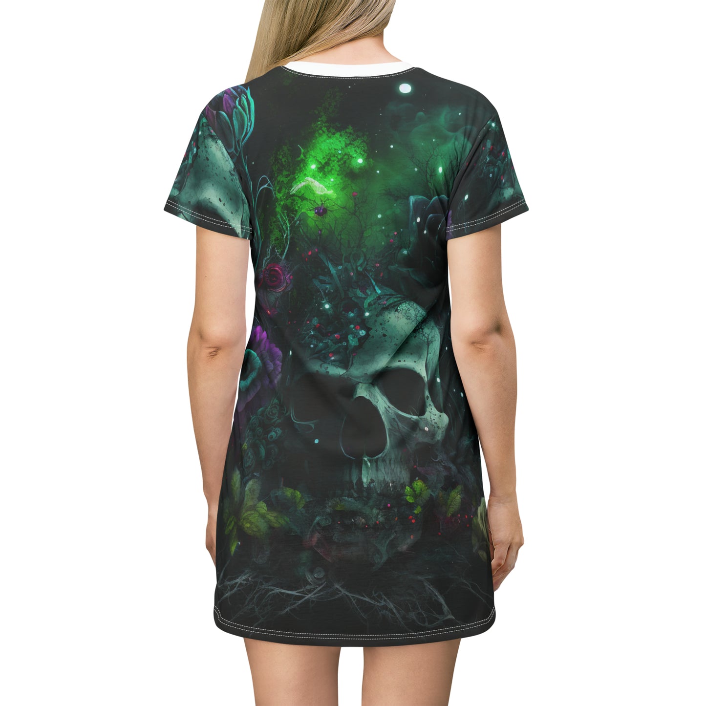 Flower Skull #2 T-Shirt Dress