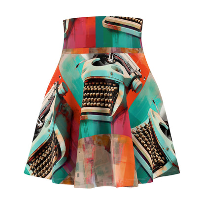 Typewriter #3 Skater Skirt