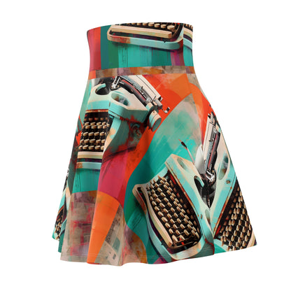 Typewriter #3 Skater Skirt