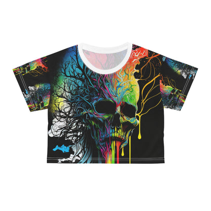 Rainbow Skull #2 Crop Tee