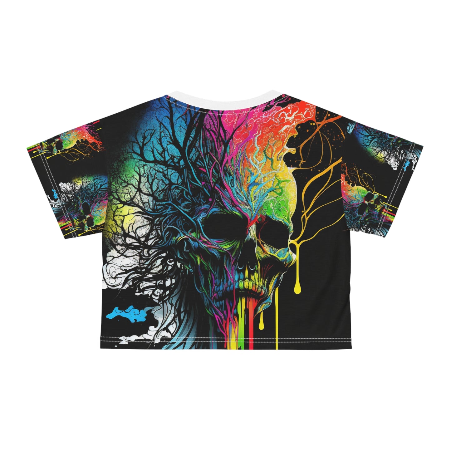 Rainbow Skull #2 Crop Tee