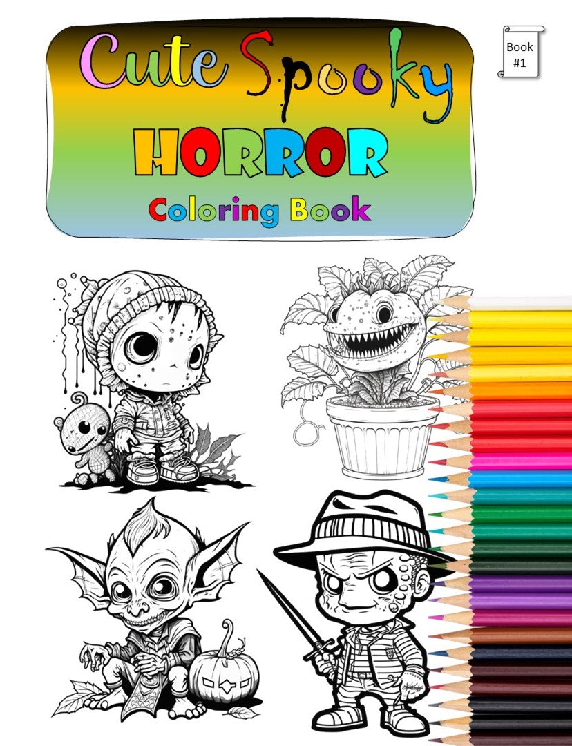 Cute Spooky Horror Series - Colorings Books -  Digital Only