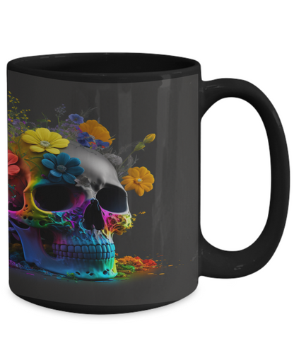 Rainbow Skull #1 Ceramic Mug