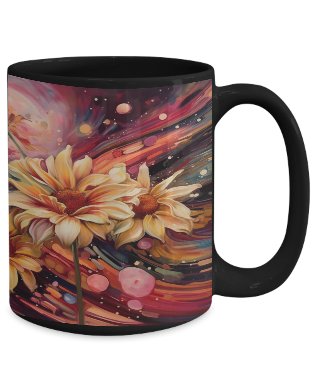 Daisy Swirls #2 Ceramic Mug