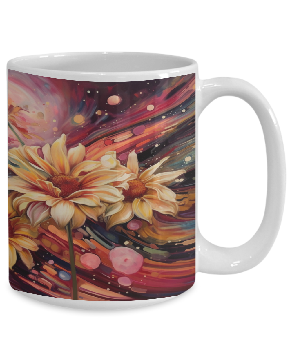 Daisy Swirls #2 Ceramic Mug