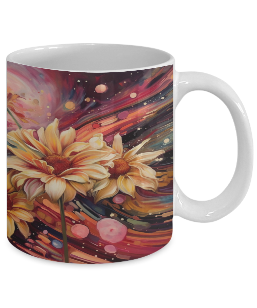 Daisy Swirls #2 Ceramic Mug