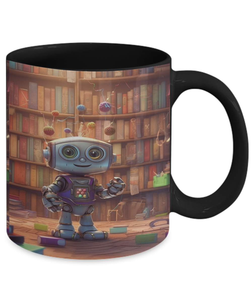 Robot Librarian #3 Ceramic Mug