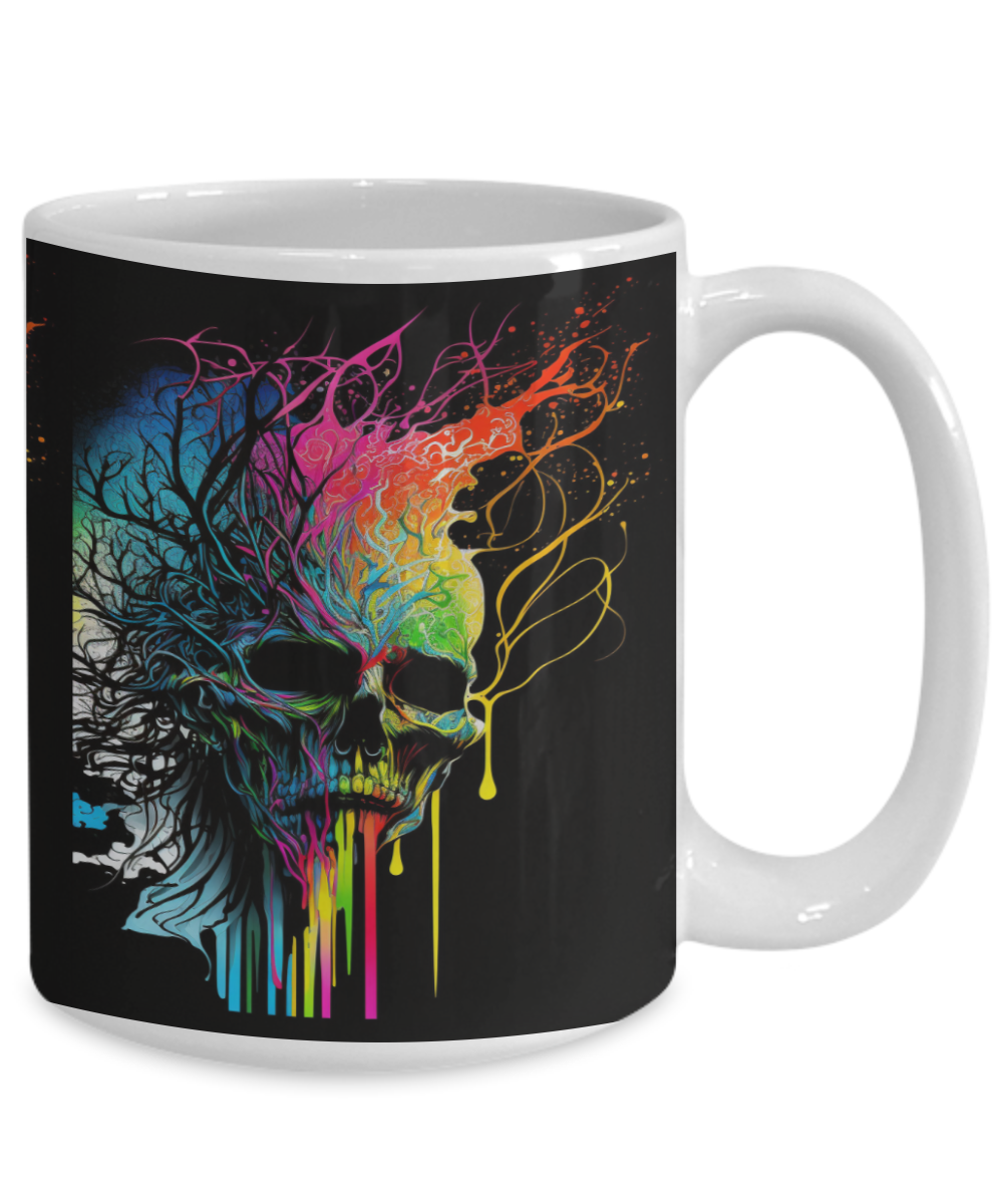 Rainbow Skull #2 Ceramic Mug
