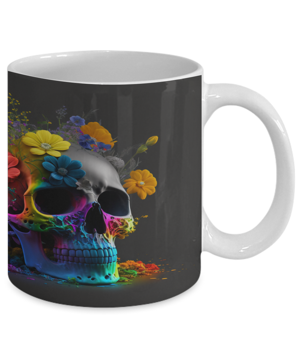 Rainbow Skull #1 Ceramic Mug