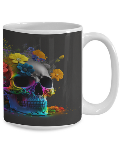 Rainbow Skull #1 Ceramic Mug