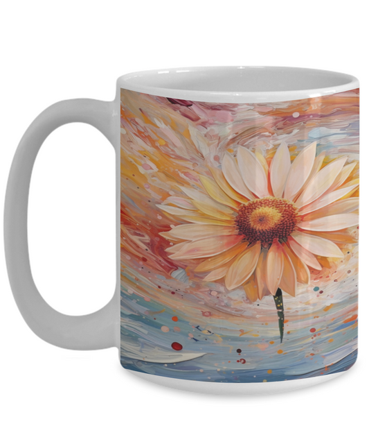 Daisy Swirls #1 Ceramic Mug