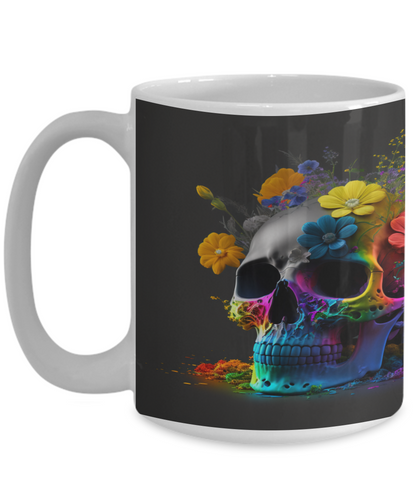 Rainbow Skull #1 Ceramic Mug