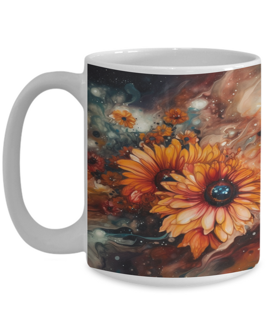 Daisy Swirls #3 Ceramic Mug