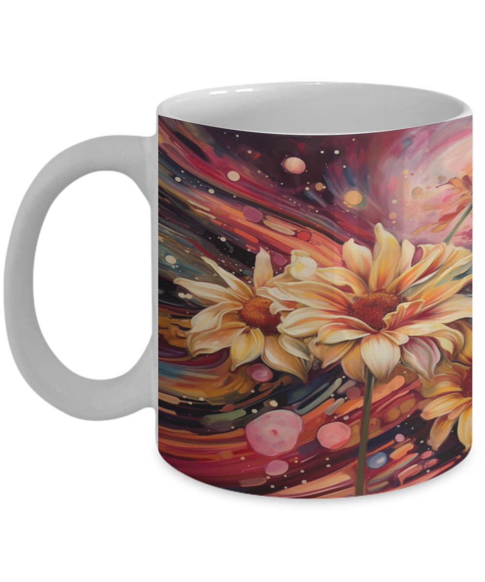 Daisy Swirls #2 Ceramic Mug