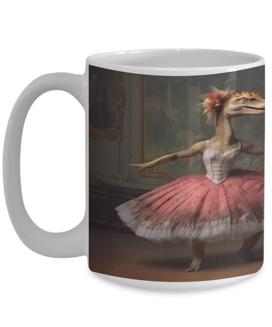 Ballet Dinosaur #2 Ceramic Mug