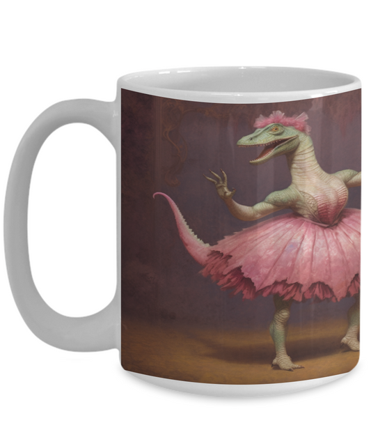 Ballet Dinosaur #4 Ceramic Mug