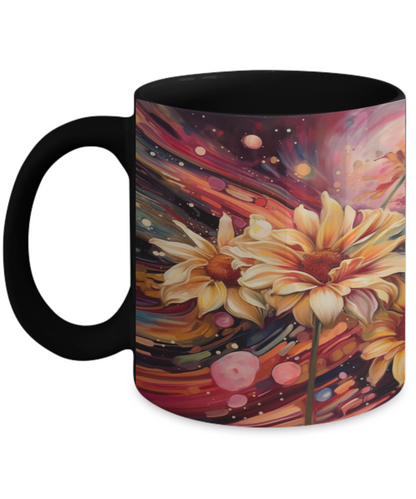 Daisy Swirls #2 Ceramic Mug