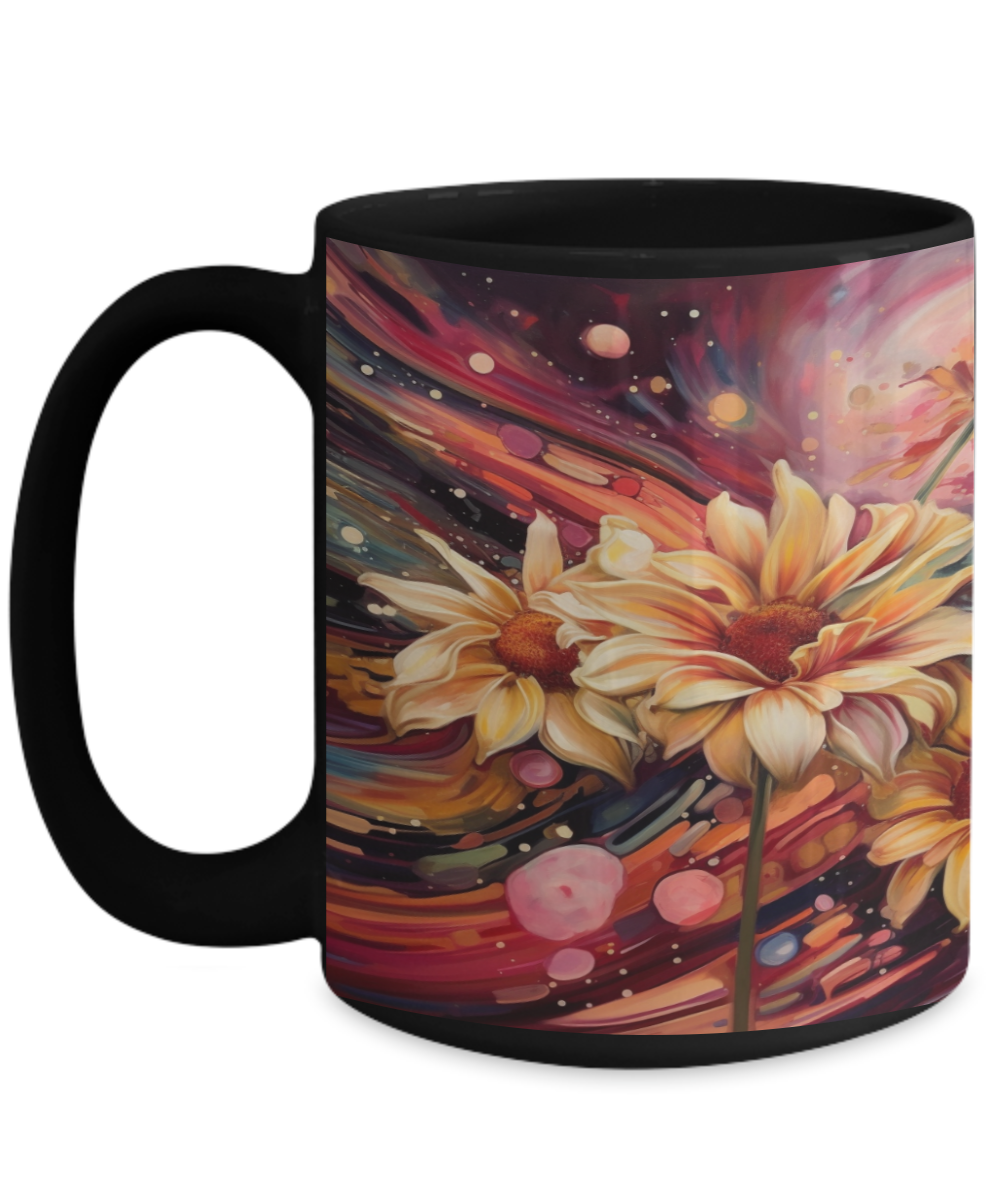 Daisy Swirls #2 Ceramic Mug