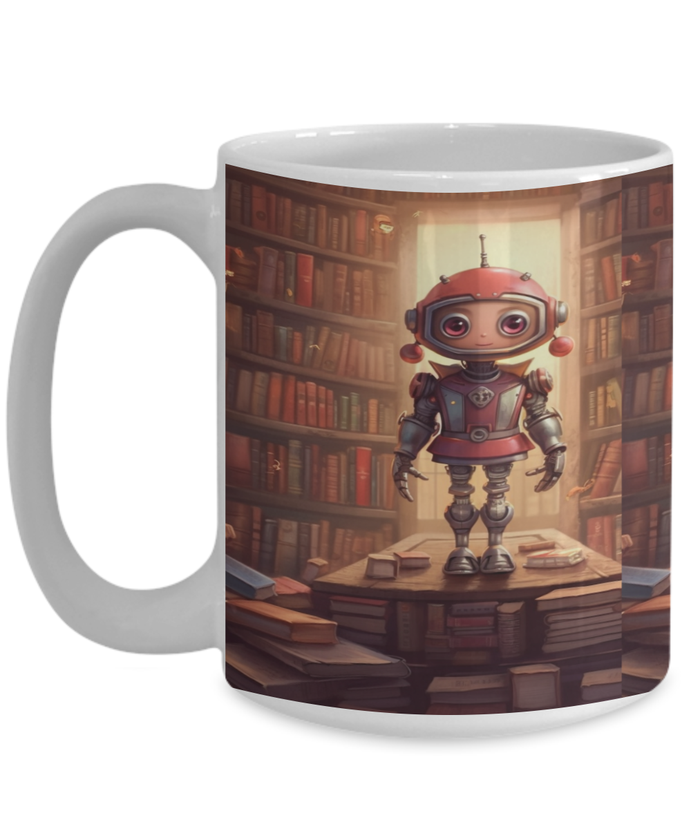 Robot Librarian #1 Ceramic Mug