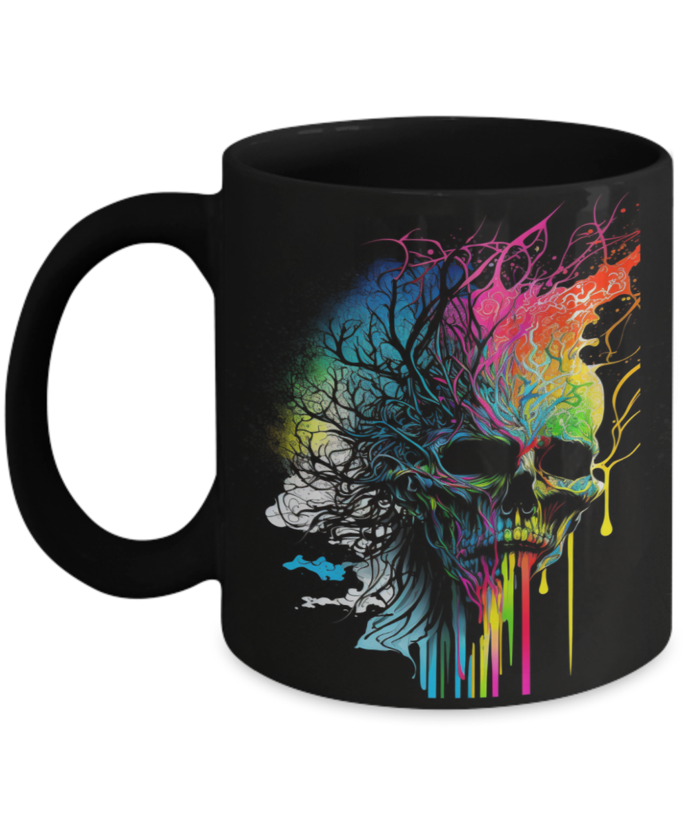 Rainbow Skull #2 Ceramic Mug