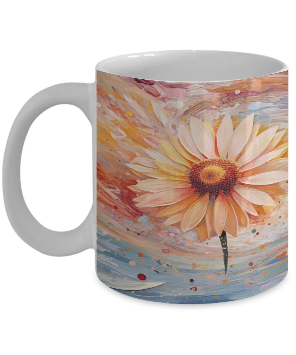 Daisy Swirls #1 Ceramic Mug