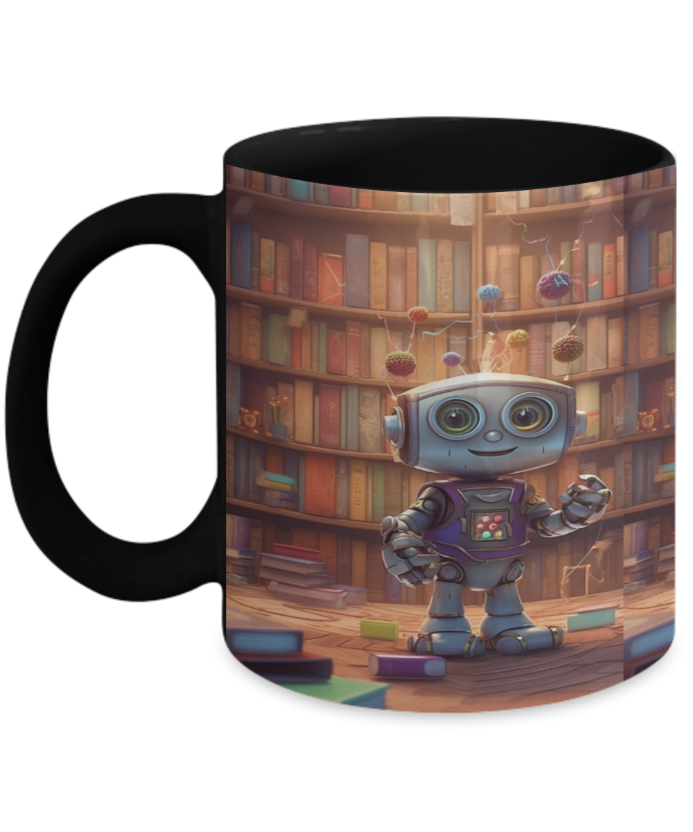 Robot Librarian #3 Ceramic Mug