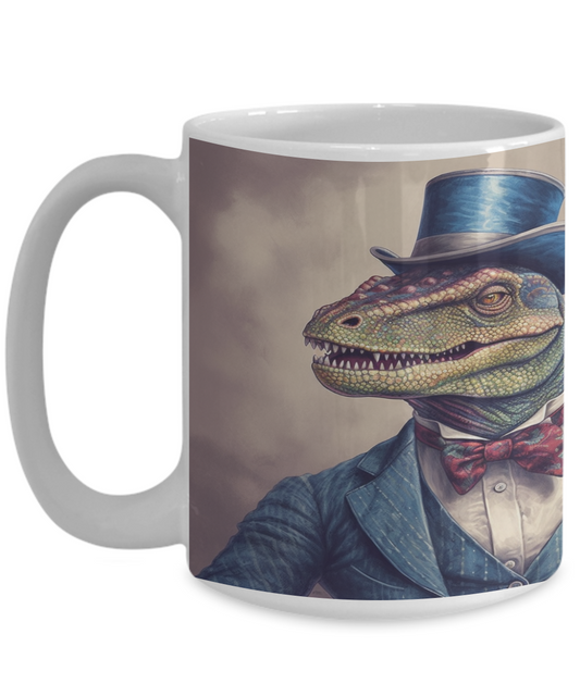 Dapper Dino Gentlemen #3 Ceramic Mug