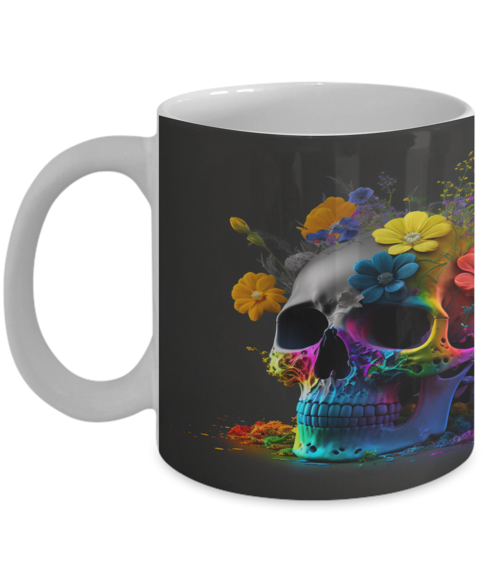 Rainbow Skull #1 Ceramic Mug